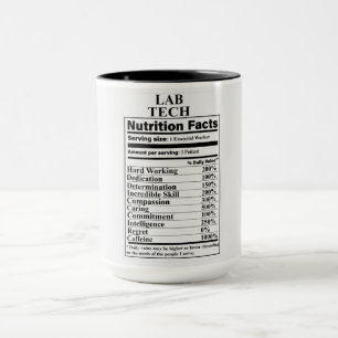 Lab Tech Nutrition Facts Mugg
