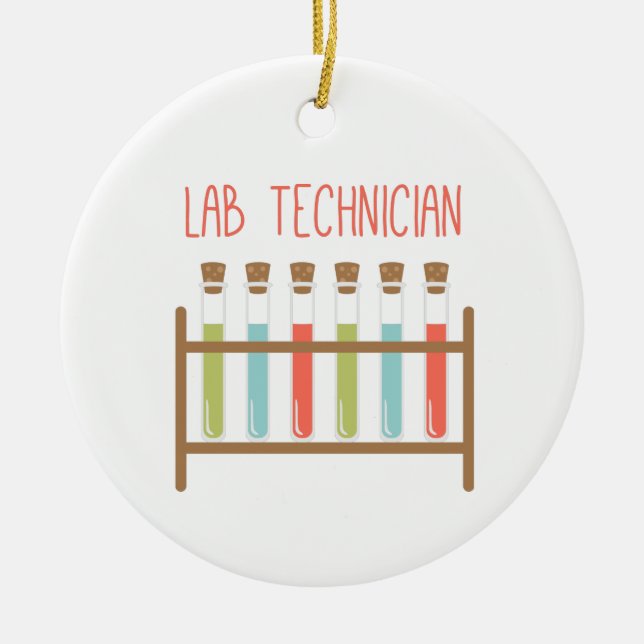 Lab Technician Julgransprydnad Keramik (Framsidan)