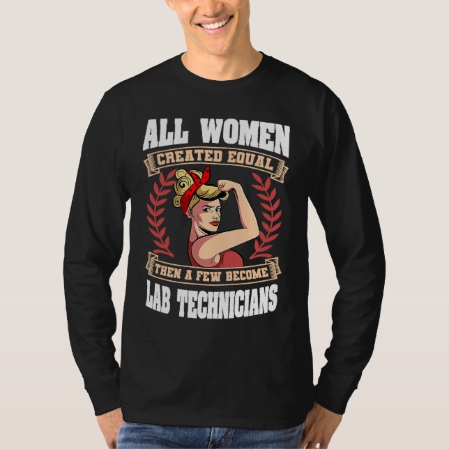 Lab Technician Women Medical Scientists Laboratory T Shirt (Framsida)