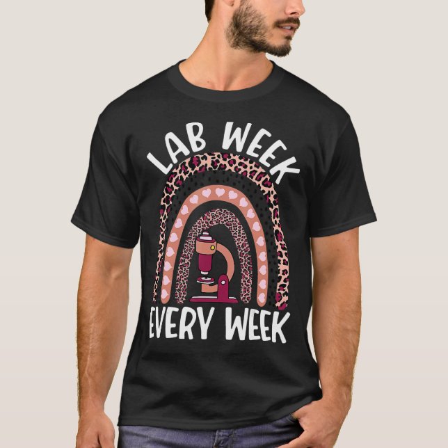 Lab Vecka Varje vecka Regnbåge 2022 Medicinskt lab T Shirt (Framsida)