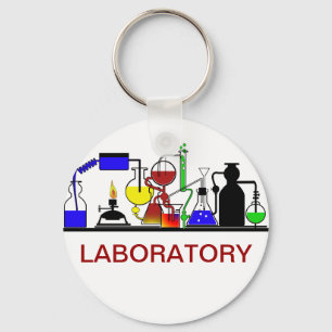 LAB WARE - LABORATORY GLASSWARE-INSTÄLLNING NYCKELRING