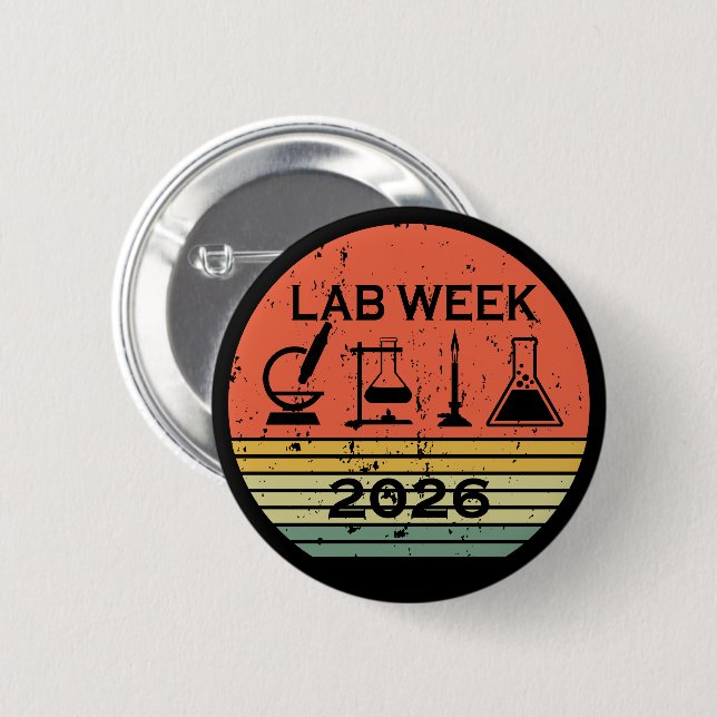 Lab Week 2026 Medical Laboratory Professionals Knapp (Framsida & baksida)