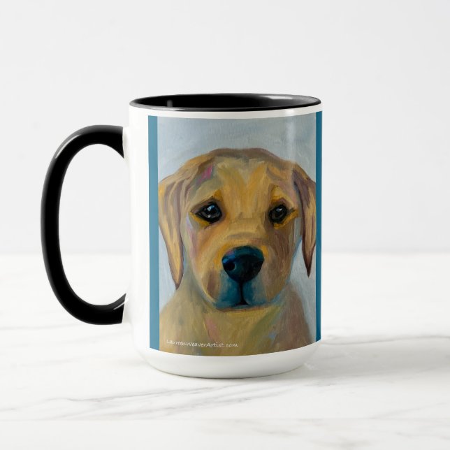 Lab Yellow Pup | Tvåtons Mugg, 0,45 l Mugg (Vänster)