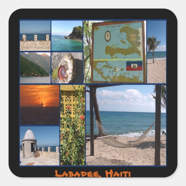 Labadee, Haiti Fyrkantigt Klistermärke (Framsida)