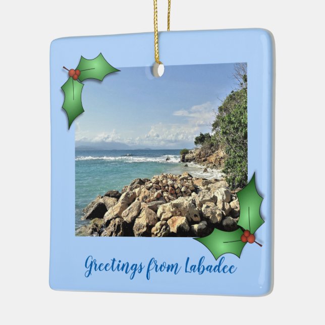 Labadie Sjölandskap nr 2 Anpassningsbar Julgransprydnad Keramik (Vänster)