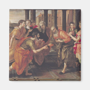 Laban presenterar Eliezer till hans Far, 1562 Magnet