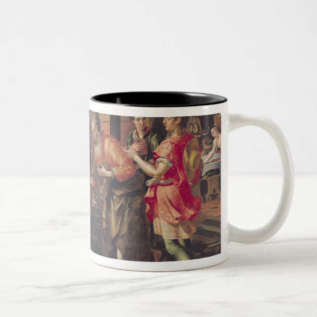 Laban som framlägger Eliezer till hans far, 1562 Två-Tonad Mugg (Höger)