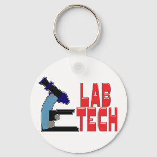 LABB TECH med MIKROSKOPET Nyckelring