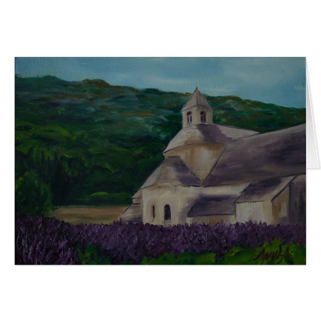 l'abbaye de Sénanque en l'été Hälsningskort (Framsidan Horizontal)