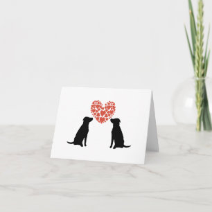 Labbkärlekvalentin kort för dag