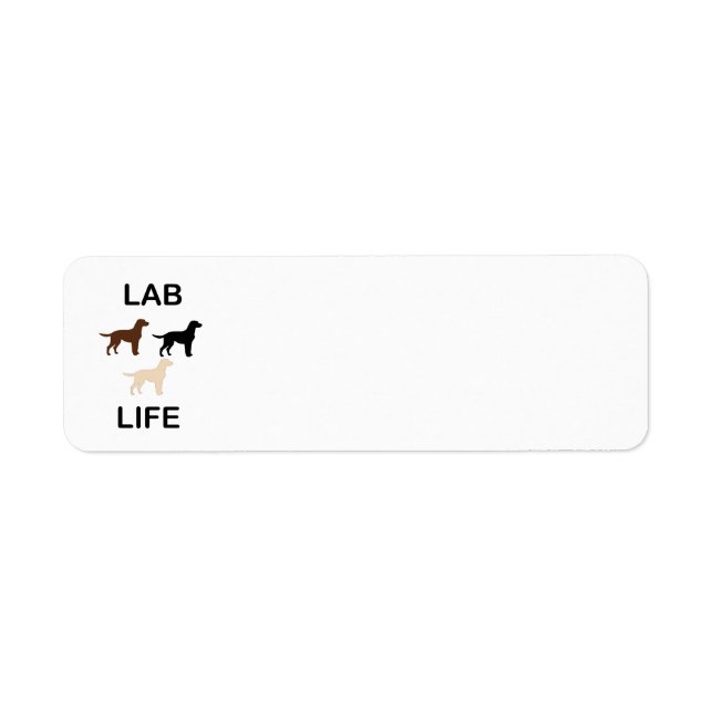 Labblivet i alla färg silhuettes returadress etikett (Framsidan)