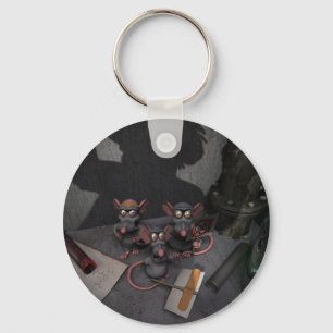 Labbråttor förenar Keychain Nyckelring