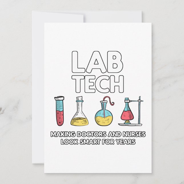 Labbtekniskt laboratorium tack kort (Framsida)