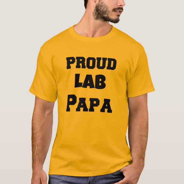 Labbutslagsplats - stolt labbpappa t-shirt (Framsida)