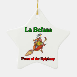 LaBefana (julhäxa) festmåltid av epiphanyen Julgransprydnad Keramik