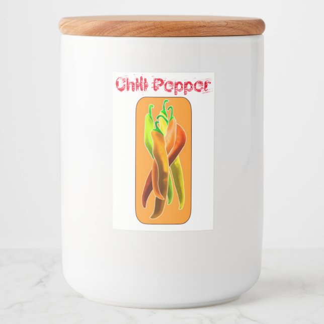 Label chili pepper mat etikett (Framsida)