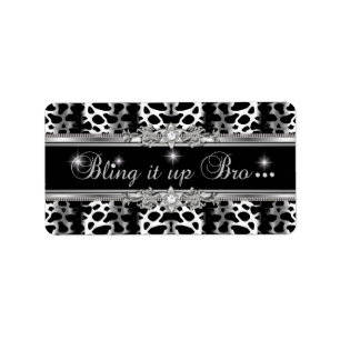 Label Lisa Bling Medium Adressetikett