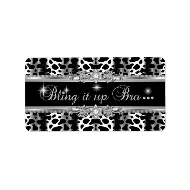 Label Lisa Bling Medium Adressetikett (Framsidan)