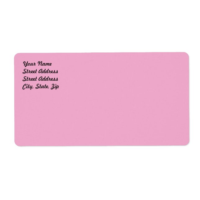 Label Pastel Rosa Shipping Label Fraktsedel (Framsidan)