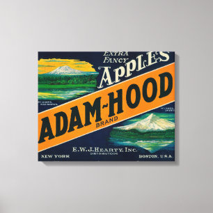 LabelHood för Adam-Huva Apple låda flod, ELLER Canvastryck