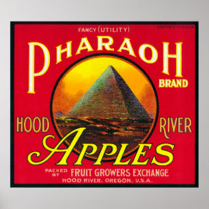 LabelHood för PharaohApple låda flod, ELLER Poster