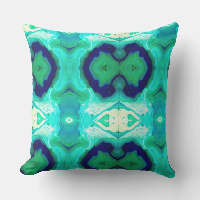 LaBella Turcoise och Blue 2 Utomhusets accentkudde Kudde (Framsida)