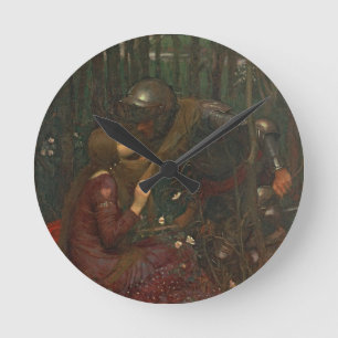 LaBelleDame Sans Merci, 1893 (olja på kanfas) Rund Klocka