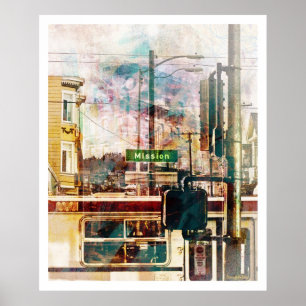 Labeskickning aka områdesviben av San Francisco Poster