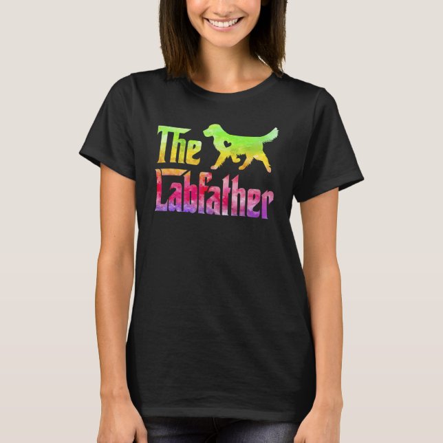 Labfather Labrador Retriever Tie Dye Lab Hund D T Shirt (Framsida)