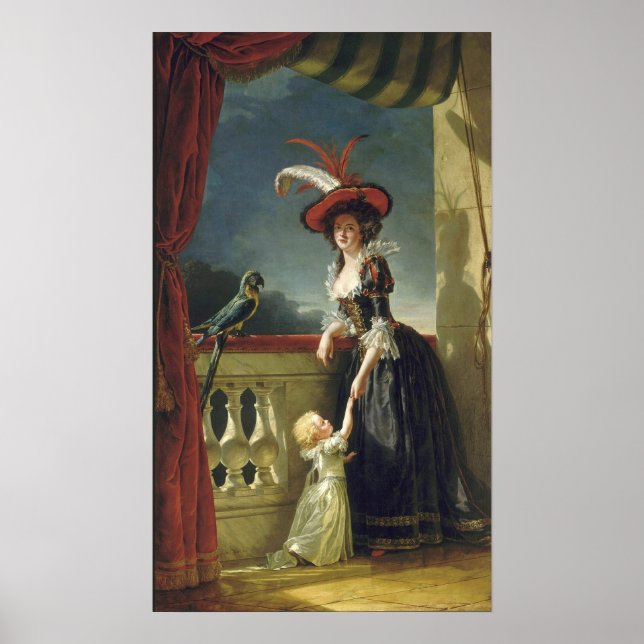 Labille-Guiard - Louise-Elisabeth Med Sin Son Poster (Framsidan)