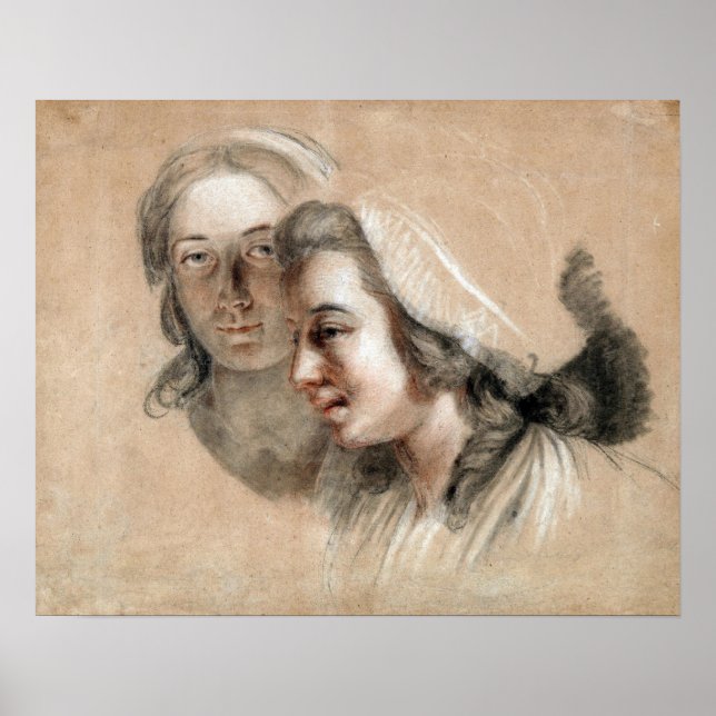 Labille-Guiard - Marie Capet och Marie Carreaux Poster (Framsidan)
