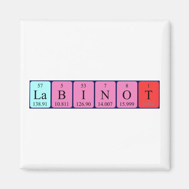 Labinot Perioot bord namn magnet (Framsidan)