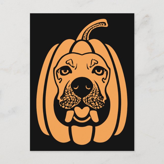 Labkin Hund Pumpkin-gravitationen sjunker mellan s Helg Vykort (Framsida)