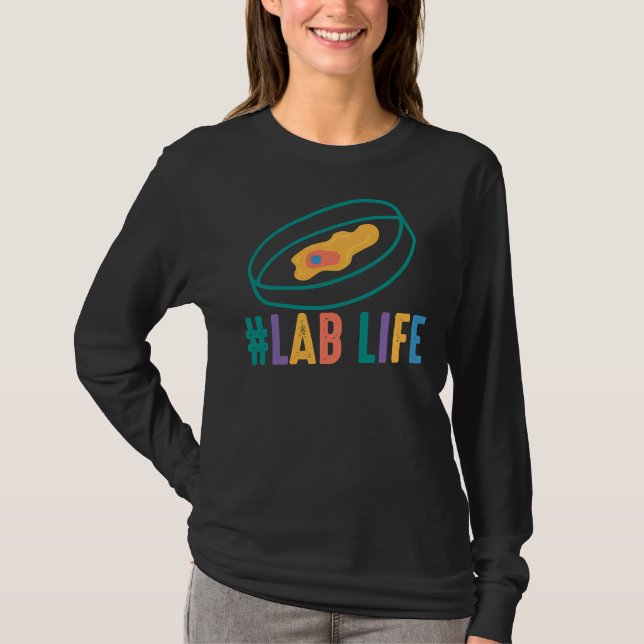 Lablife Bacteriology Agar Plate Medical Laboratory T Shirt (Framsida)