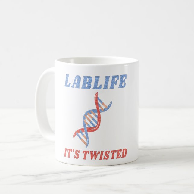 LABLIFE IT ÄR TWISTED - TWISTED DNA KAFFEMUGG (Framsida vänster)