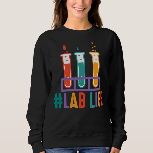 Lablife Test Tubes Medical Laboratory Science Tech T Shirt (Framsida)