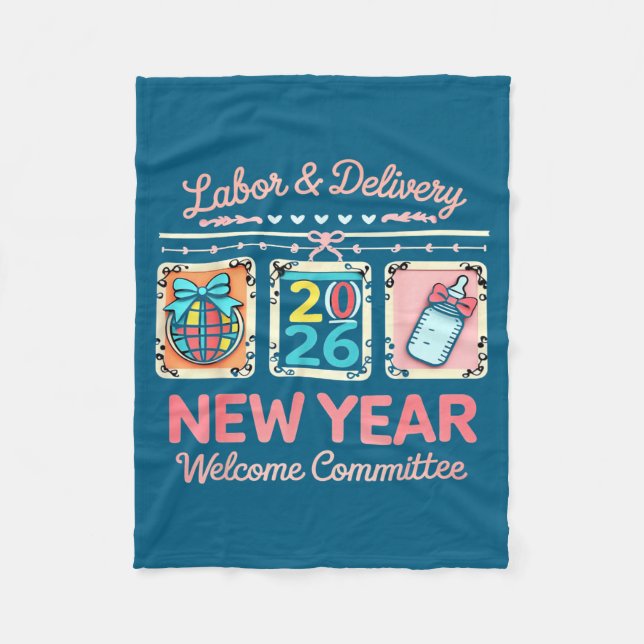 Labor &amp; Delivery 2026 New Year Welcome Committ Fleecefilt (Framsidan)