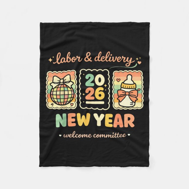Labor &amp; Delivery 2026 New Year Welcome Committ Fleecefilt (Framsidan)
