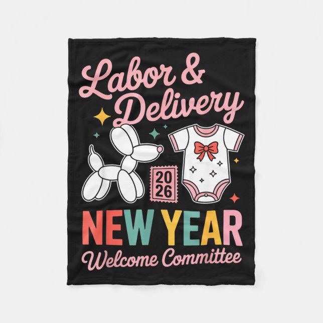 Labor &amp; Delivery 2026 New Year Welcome Committ Fleecefilt (Framsidan)