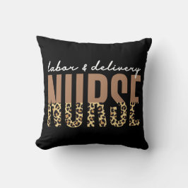 Labor and delivery nurse Cheetah leopard print Kudde