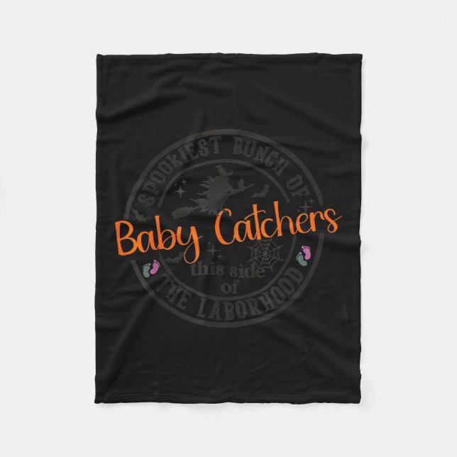 Labor And Delivery Nurse Halloween Witch Hostal Pa Fleecefilt (Framsidan)