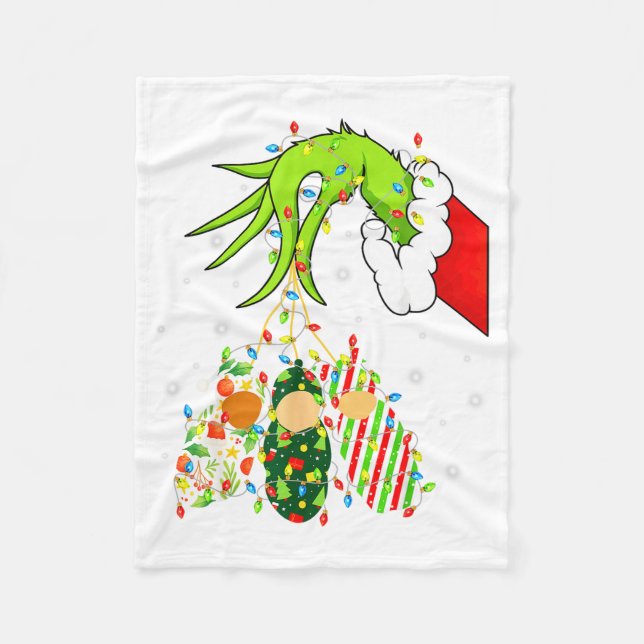 Labor And Delivery Nurse Merry Christmas Xmas Ligh Fleecefilt (Framsidan)