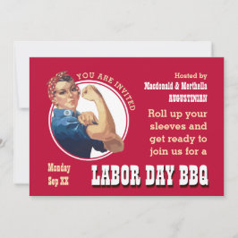 LABOR DAY BBQ Rosie Riveter Inbjudningar
