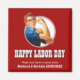 LABOR DAY BBQ Rosie Riveter Magnet