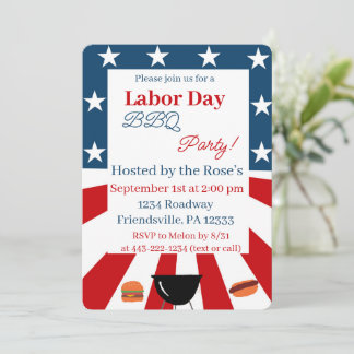 labor day invitation inbjudningar