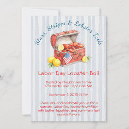 Labor Day Lobster Kok Invitation – Patriotisk Sjö Inbjudningar