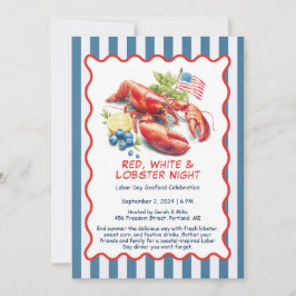 Labor Day Lobster Kokill Inbjudan – Patriotisk