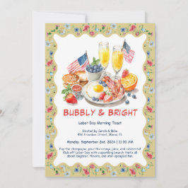 Labor Day Mimosa Brunch Inbjudan – Patriotisk