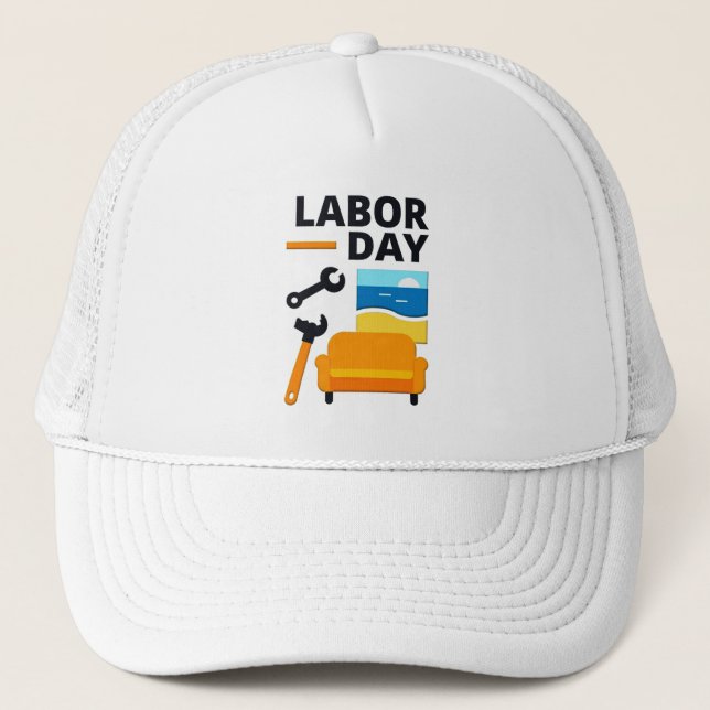 Labor Day Work Hard Relax Design with Tools Keps (Framsida)