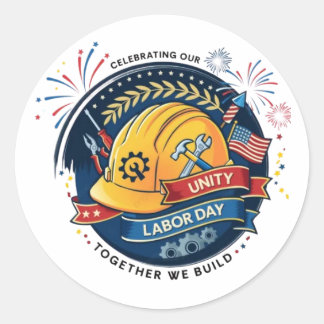 Labor Day Worker Helmet Sticker Construction Tools Runt Klistermärke